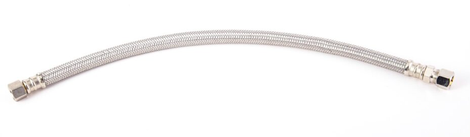 3/8"CMP X 3/8OD CMP X20"SS LAV BRDD SPLY