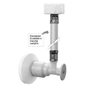 Accor Toilet Supply Kit 1/2" X 7/8", Supply Stop Valve X Ballock, 9" Riser, Lead-free, Angle Stop 855418