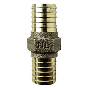 1-1/2" X 1-1/2", Insert X Insert, Lead-free, Cast Bronze, Hex, Straight, Insert Coupling