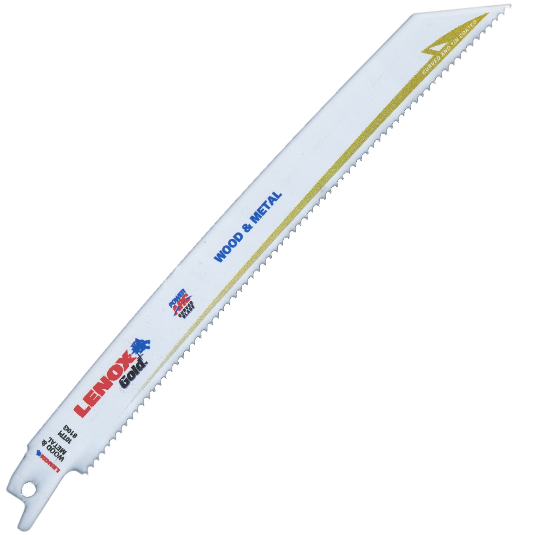 Lenox Ea 810g 8" 10t Gp Gld Bmtl Recip Blade 760348