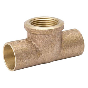 Mueller Streamline 1" x 1" x 3/4" Bronze Reducing Tee 1518983