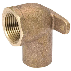 Mueller Streamline 1/2" x 3/8" Bronze Drop Ear 90 Elbow 1664235