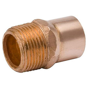 Mueller Streamline 1/4" Wrot Copper Male Adapter 3554