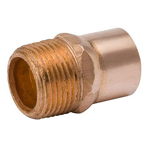 Mueller Streamline 1" x 1 1/2" Wrot Copper Male Adapter 18106