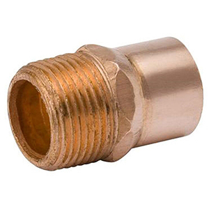 Mueller Streamline 1 1/4" x 1 1/2" Wrot Copper Male Adapter 3574