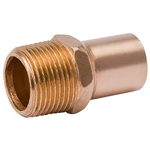 Mueller Streamline 1" Wrot Copper Male Adapter 24836