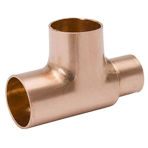 Mueller Streamline 2 1/2" x 2 1/2" x 1/2" Copper Reducing Tee 23199