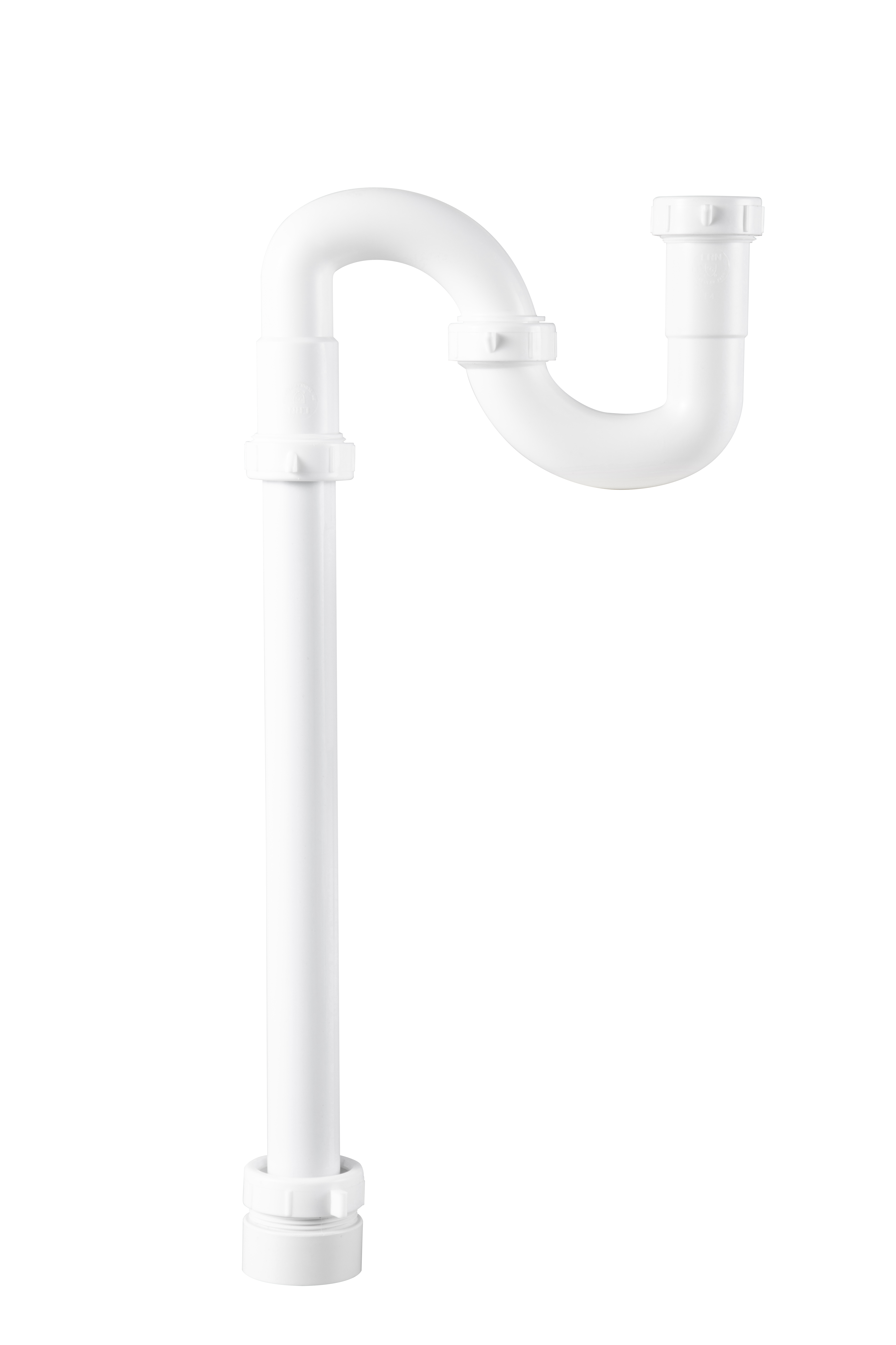 1-1/2" WHT PLST SJ S-TRAP W/THRD ADPT